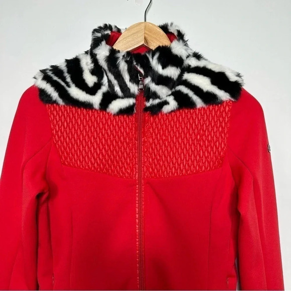 POIVRE BLANC Red Stretch Hybrid Fleece Jacket - Picture 3 of 14